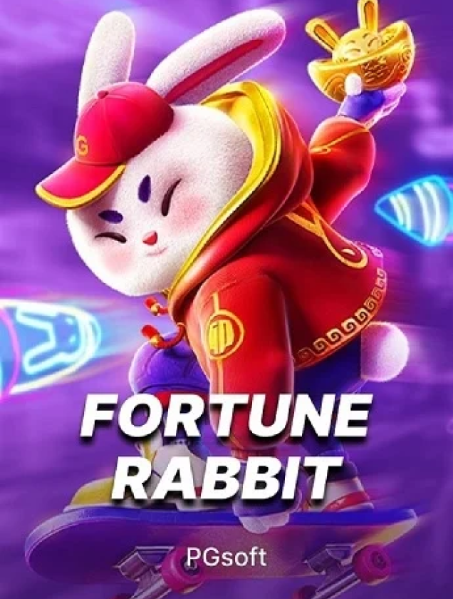 Capa do jogo Fortune Rabbit, com um coelho dourado e símbolos de boa sorte.